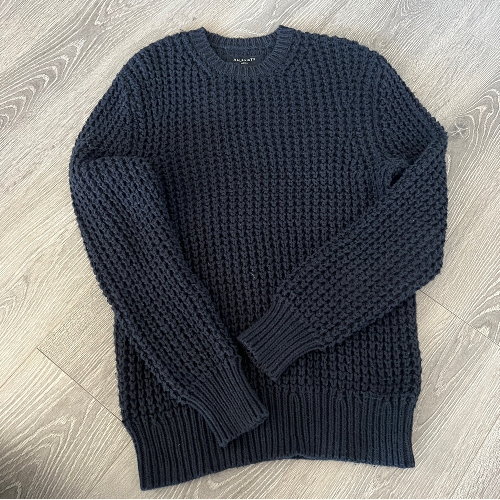Men’s All Saints Navy Knit Sweater